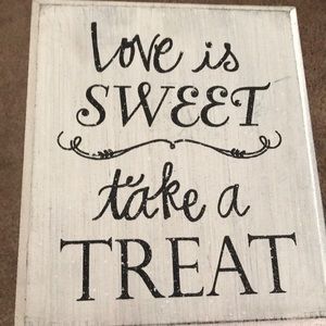 Wedding reception candy table sign